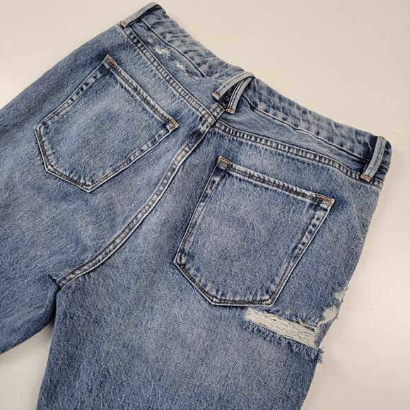 Good American Good Boy High Waisted Blue Denim Light Wash Jeans Sz 8/29 GBSS79RT - Picture 5 of 11